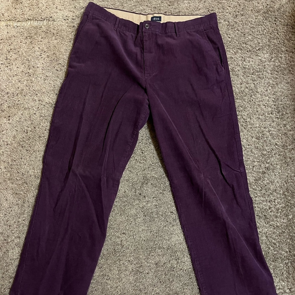 Purple izod corduroy pants